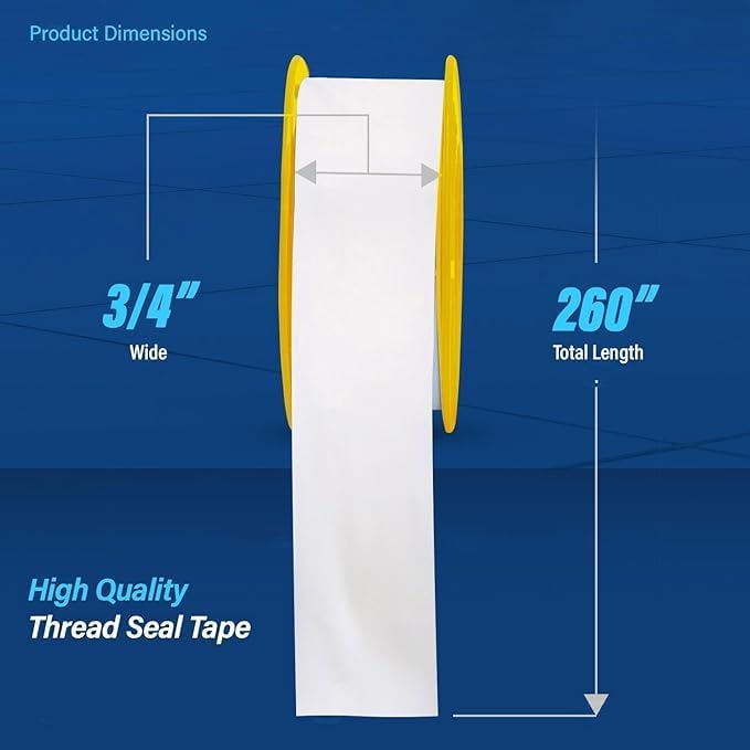 Duravel PTFE Thread Seal Tape - 8 Pack for Plumbing Applications - Image 4